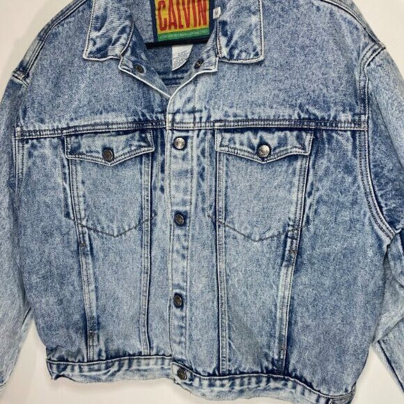 Calvin Vintage Acid Wash Denim Jacket - Picture 2 of 4
